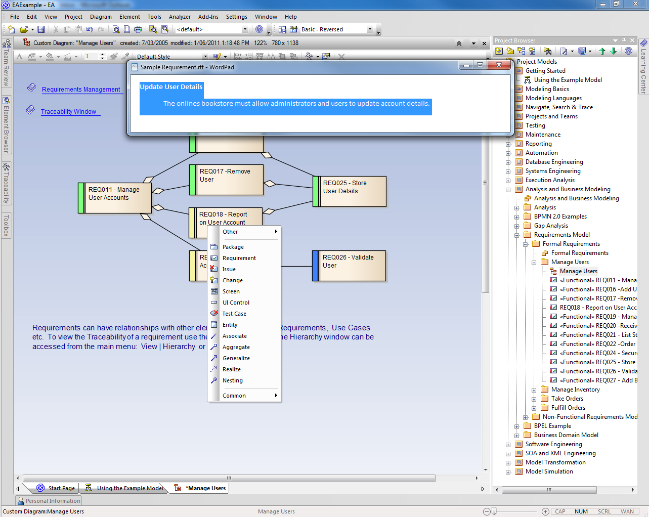 Requirements Management tools for Requirement Modeling | Sparx Systems